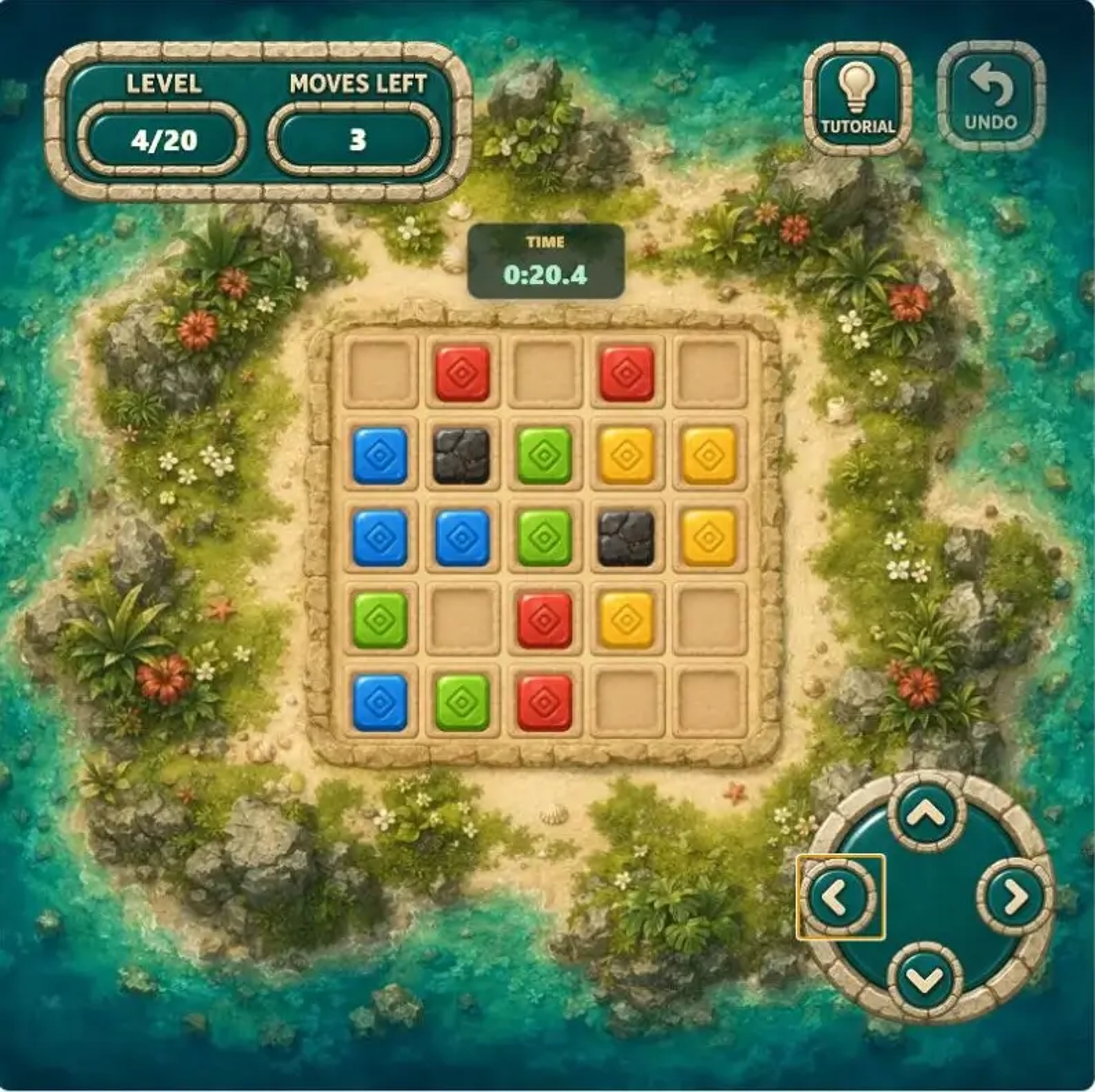 Color Tiles Level 4 starting board