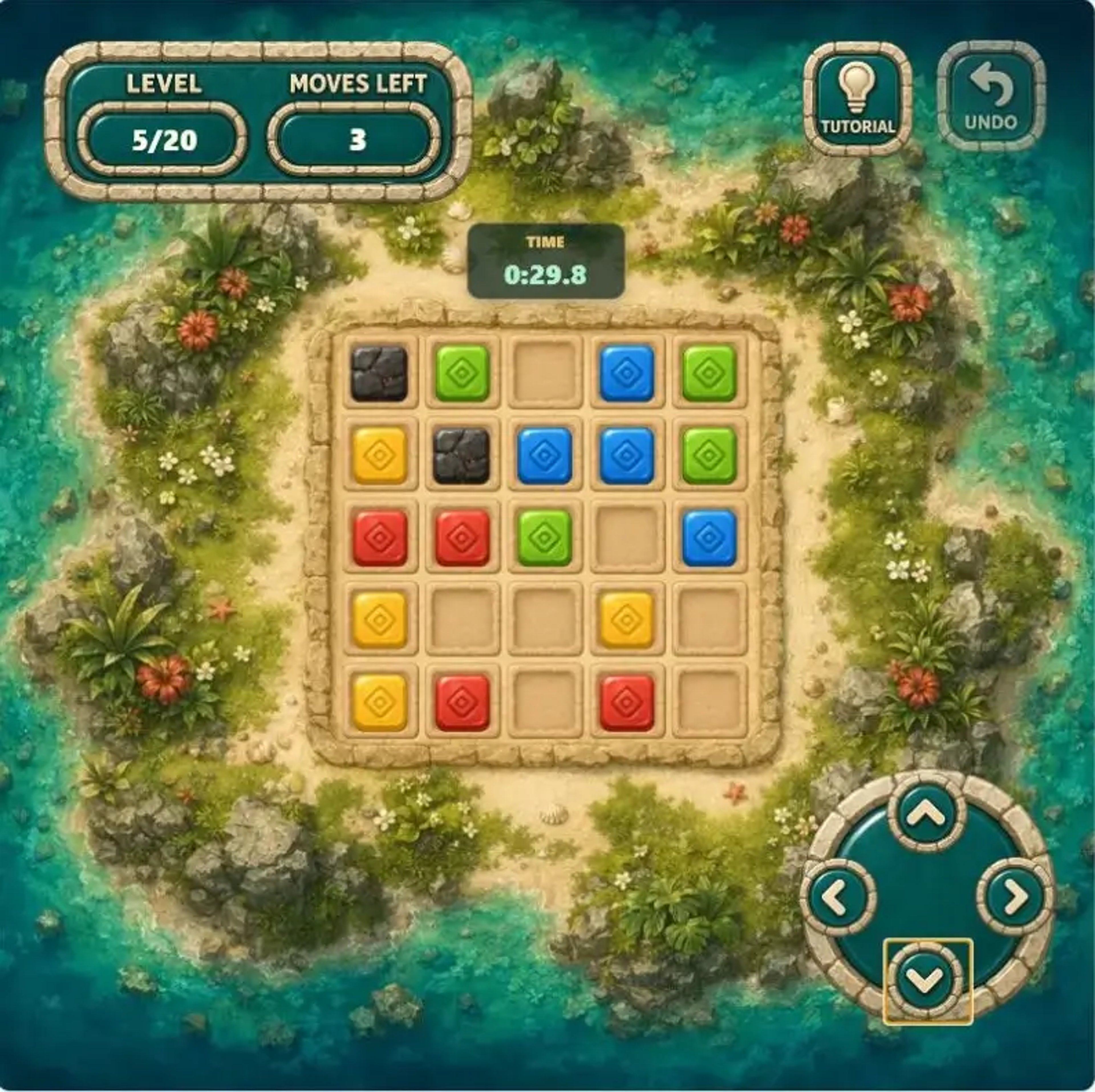 Color Tiles Level 5 starting board