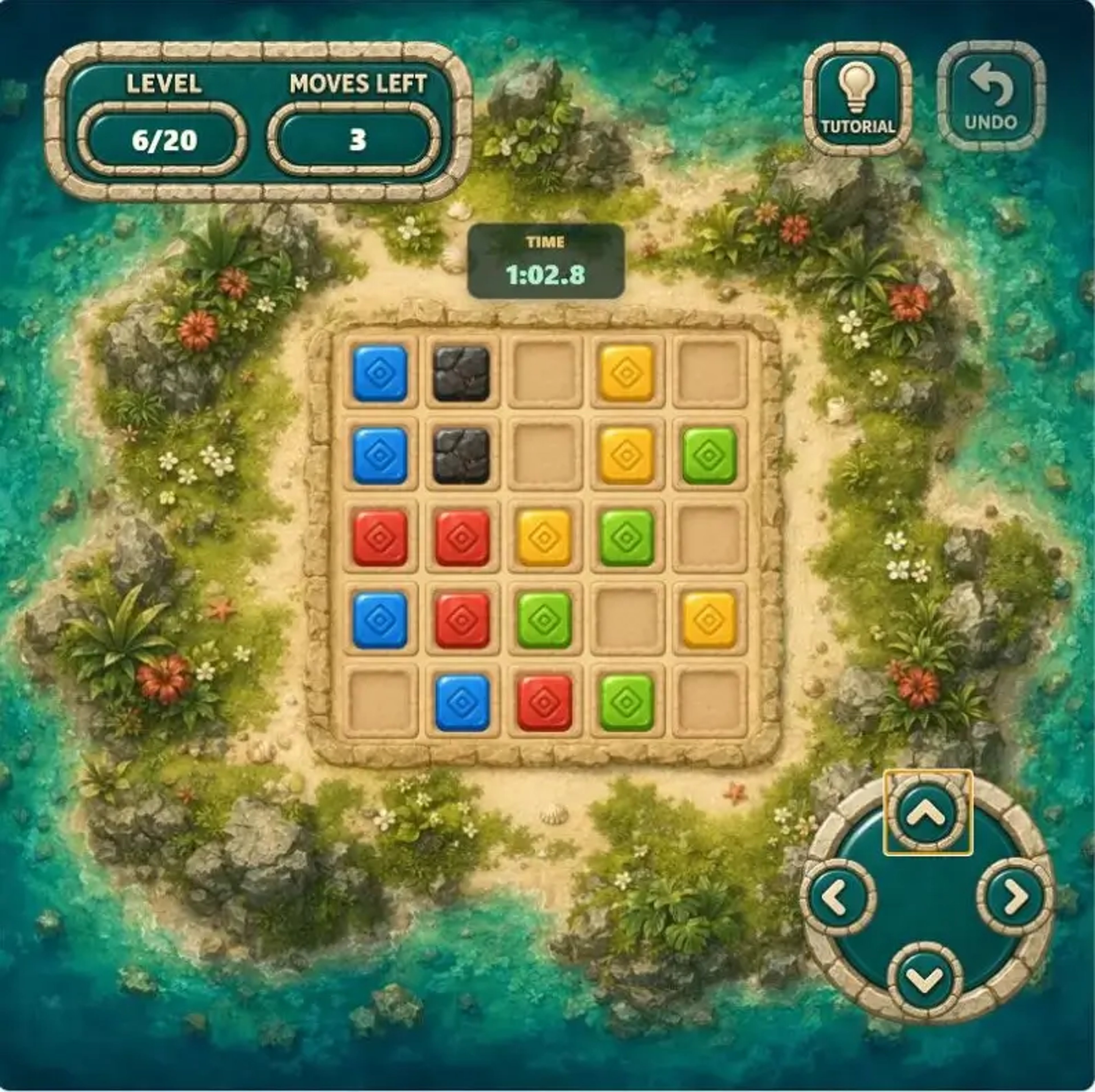 Color Tiles Level 6 starting board