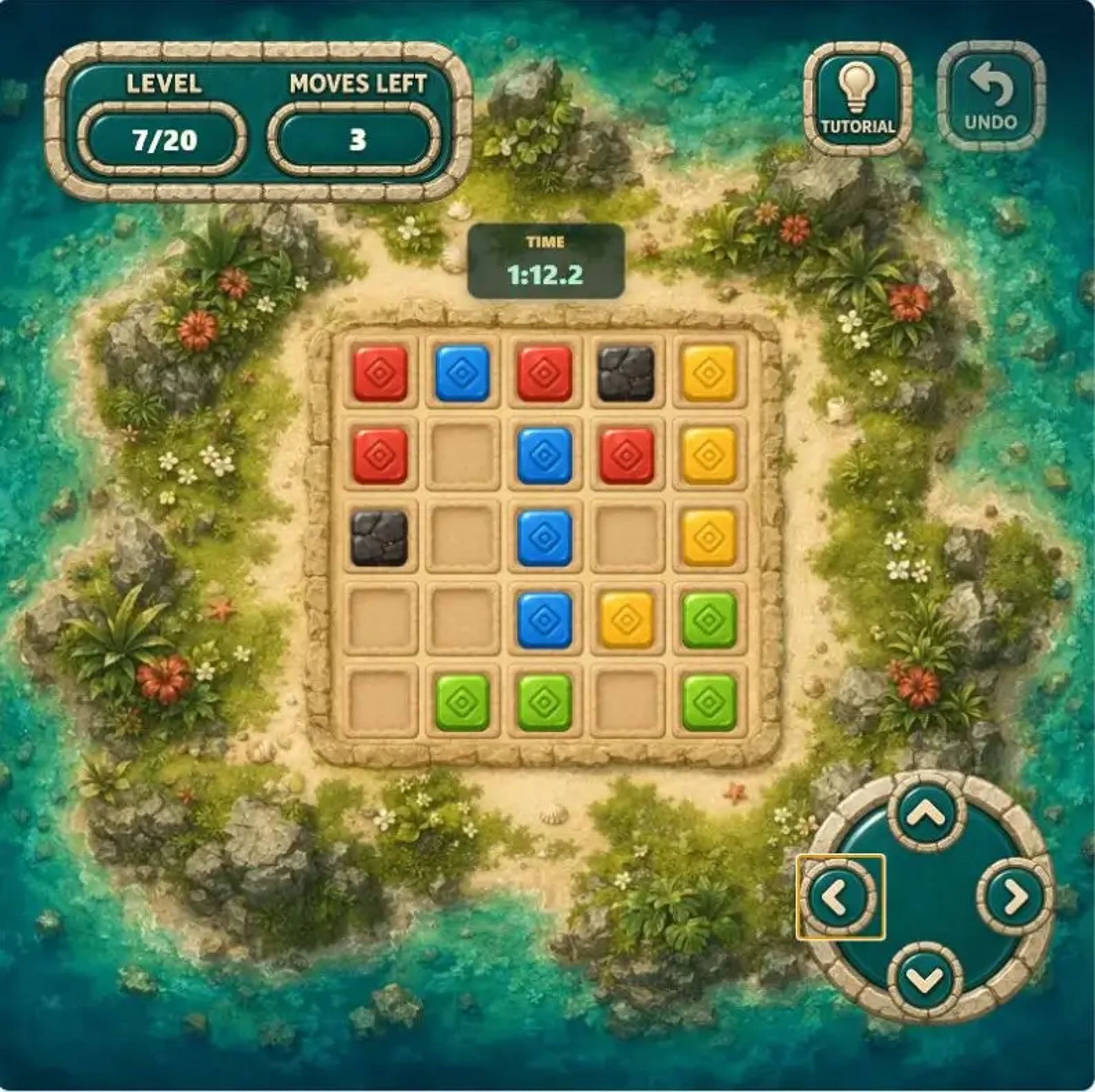 Color Tiles Level 7 starting board