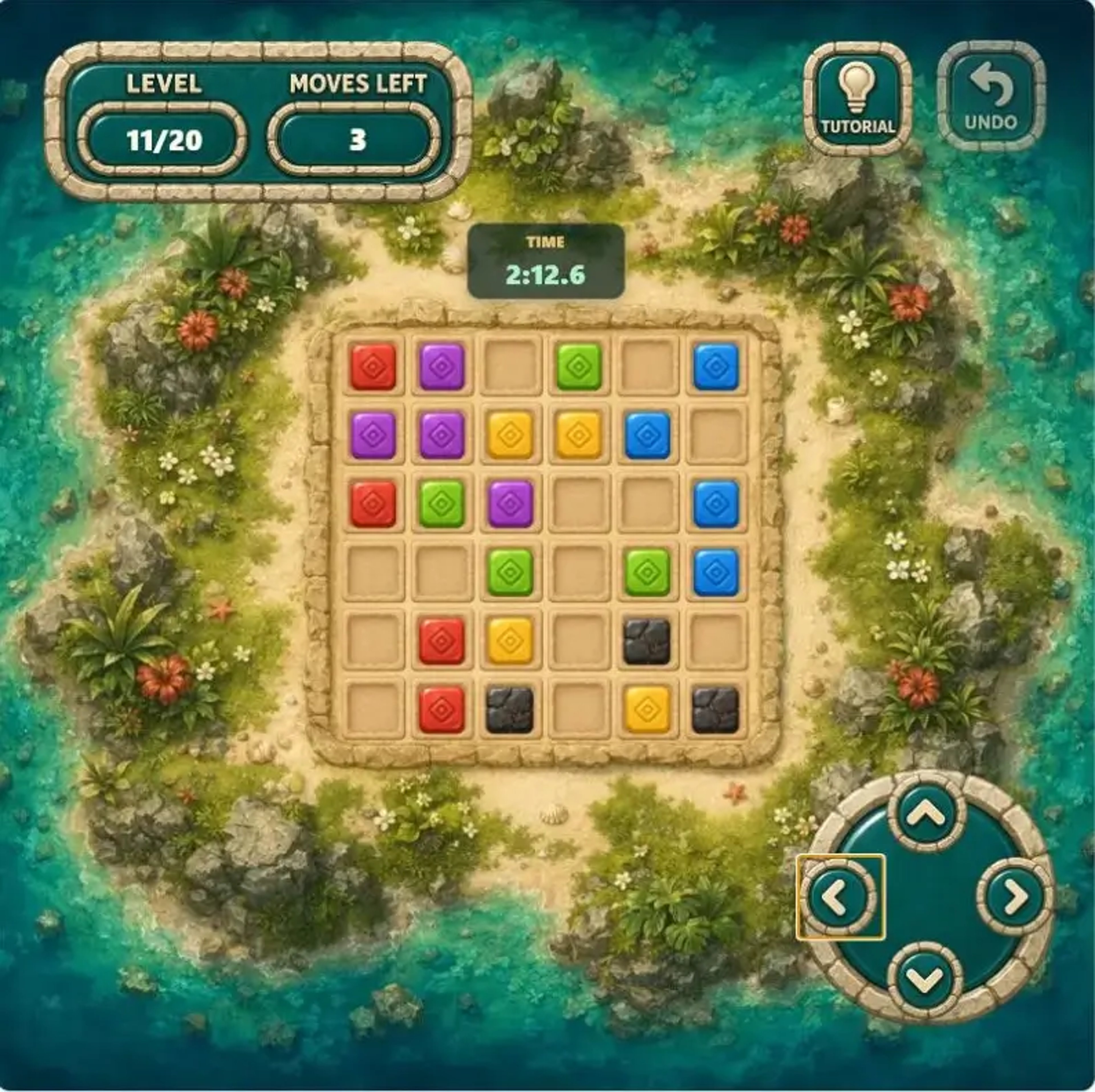 Color Tiles Level 11 starting board